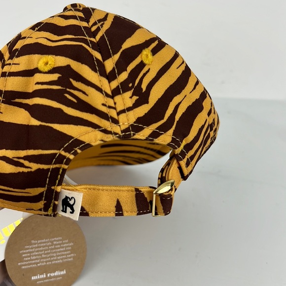 Mini Rodini Tiger Stripe Cap Baseball Hat Blah Blah Blah Cap NWT - Picture 5 of 7